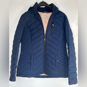 Nautica Women's Lightweight, Water Resistant, Packable Navy Blue Jacket | Sz: M